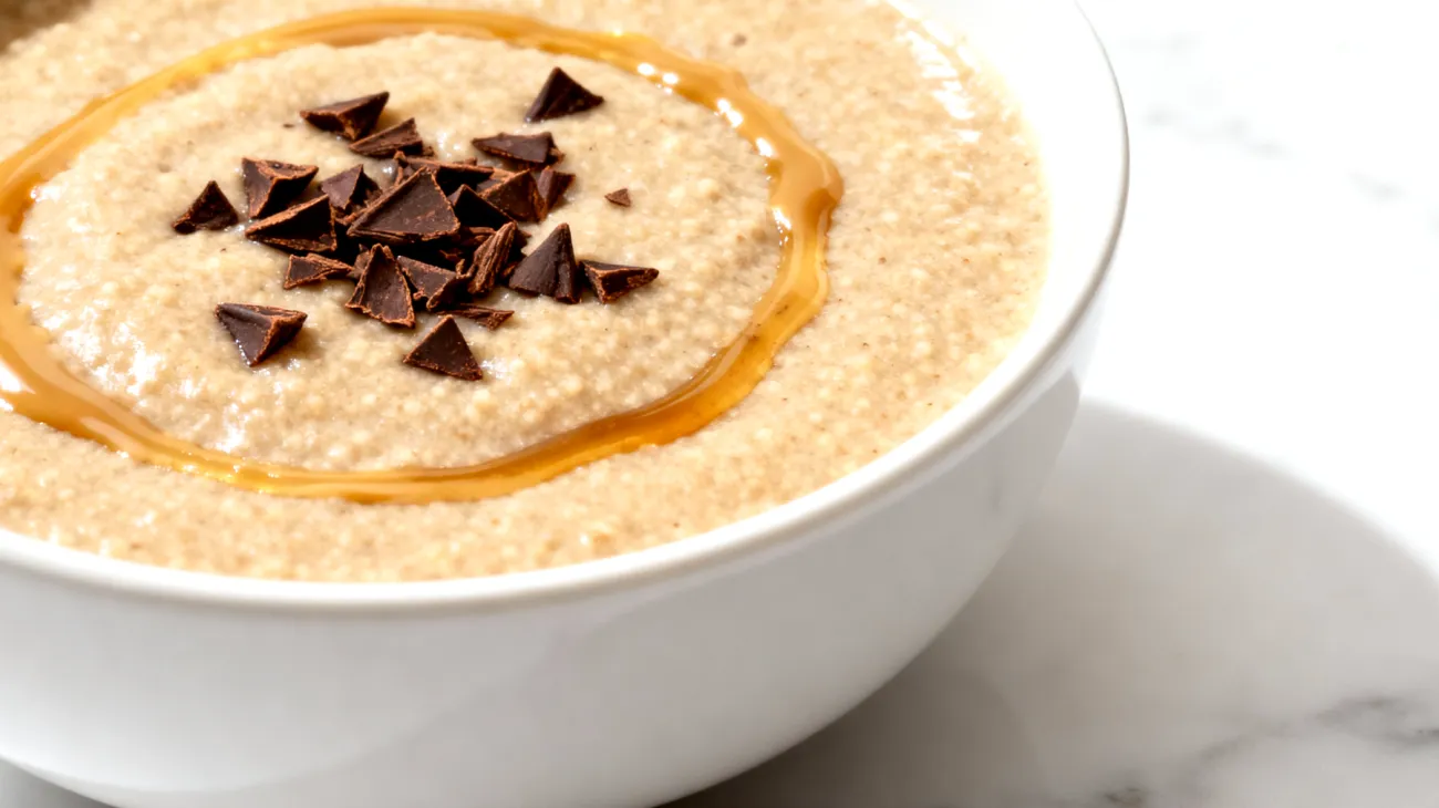 Amaranth-Pudding mit Tahini und Kakao-Nibs"