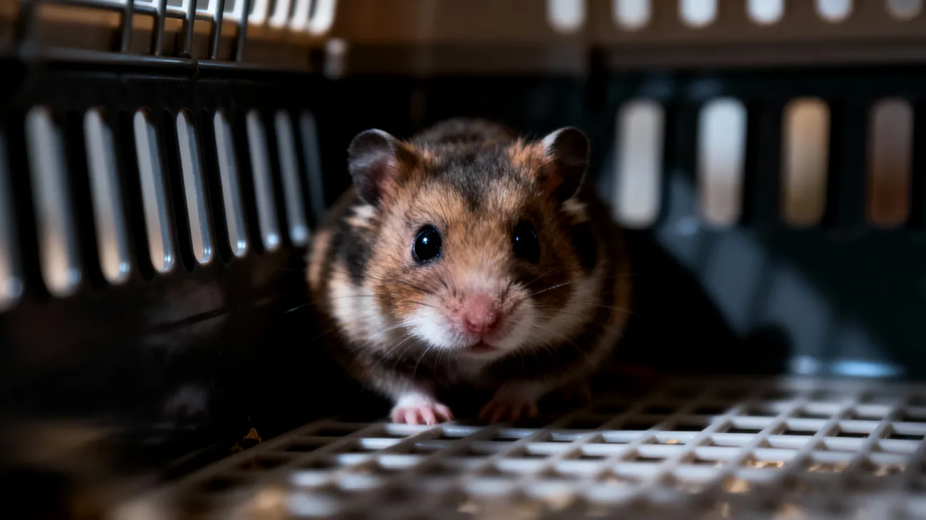 Hamster zeigen während Reisen extremen Stress durch ungewohnte Umgebung, Transportgeräusche und veränderte Routine, was zu Verhaltensstörungen wie exzessivem Graben, Aggression oder Verweigerung von Futter und Wasser führen kann"